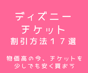 ディズニーチケット割引方法１７選